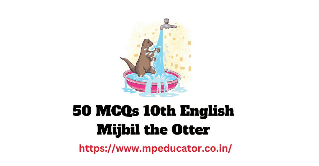 50 MCQ 10th English First Flight Mijbil the Otter