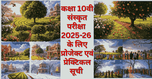 MP Board Class 10 Sanskrut Project List 2025-26